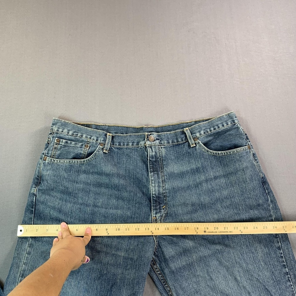 Levis 550 Jeans Mens 44x36 Blue Denim Relaxed Tapered Baggy Y2K Skater Hip Hop - Picture 12 of 13
